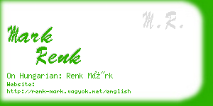 mark renk business card